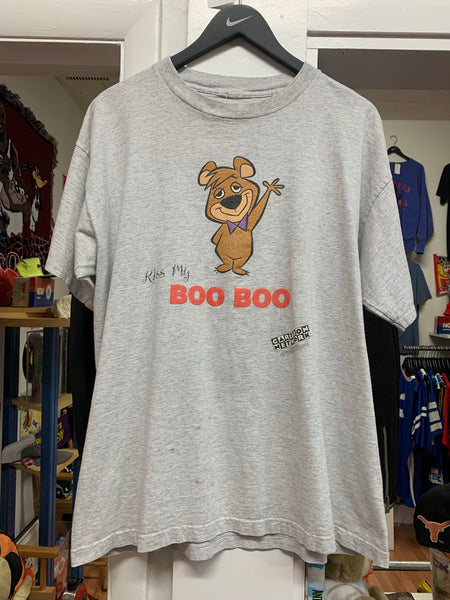 Vintage Yogi Bear Kiss My Boo Boo Cartoon Network T-Shirt Sz XL