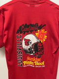 Vintage 1991 Louisville Cardinals Football Sunkist Fiesta Bowl T-Shirt Front & Back Graphics Sz L
