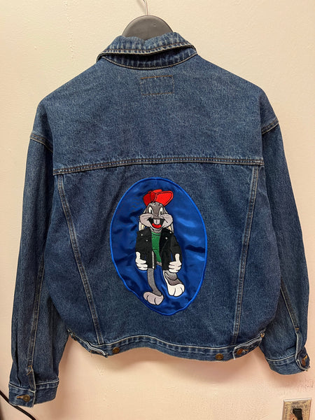 Vintage Top Line Bugs Bunny Looney Tunes Denim Jeans Jacket Sz M