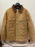 Vintage Carhartt Brown Quilt Lined Corduroy Collar Coat