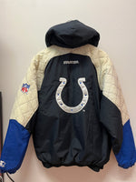 Indianapolis Colts Starter Puffer Jacket with Hood Sz L
