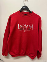 Vintage IU Indiana University Hoosiers Embroidered Crewneck Sweatshirt Sz XL