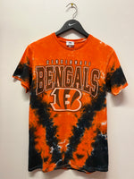 Cincinnati Bengals Distressed Tie-dye Cropped T-shirt Mens 