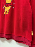 Winnie the Pooh Snowflakes Red Fleece Crewneck Sweatshirt
