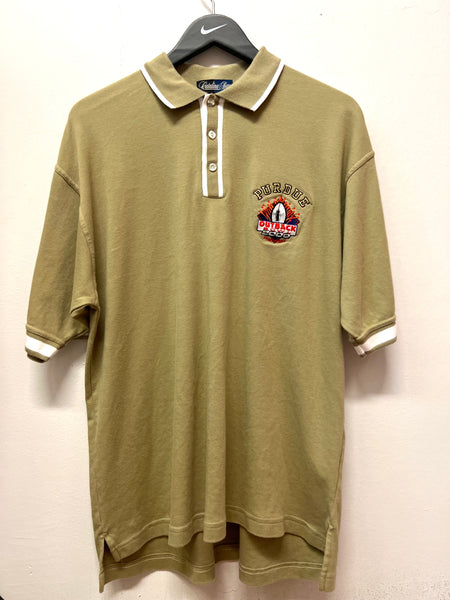 Vintage Purdue University 2000 Outback Bowl Polo Shirt Sz L