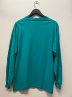 Vintage 1991 Levi’s Button Your Fly Teal Long Sleeve T-Shirt Sz XL