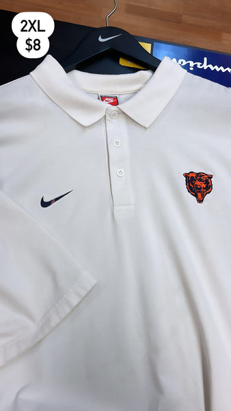Nike Chicago Bears Embroidered Polo Shirt Sz XXL