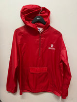 IU Indiana University Embroidered 1/2 Zipped Windbreaker Jacket with Hood Sz L