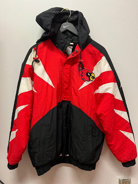 University of Louisville Cardinals Front & Back Embroidered Puffer Jacket Sz M