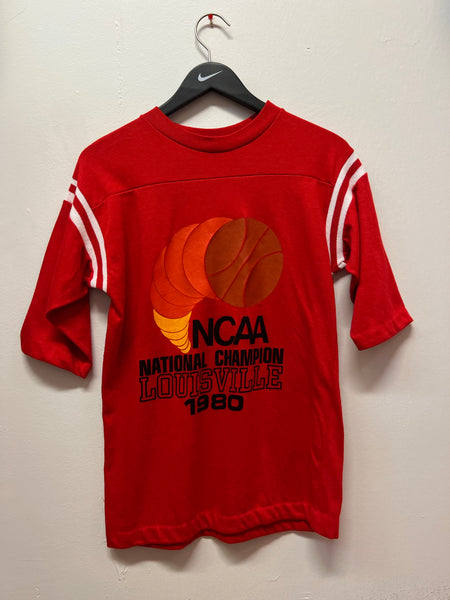 Rare Vintage Louisville Cardinals 1980 NCAA Champions T Shirt 