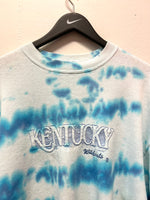Vintage UK University of Kentucky Embroidered Custom Tie Dyed Sweatshirt Sz L