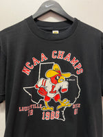 Vintage Louisville Cardinals 1986 NCAA Champs Louisville 72 Duke 69 T-Shirt Sz M