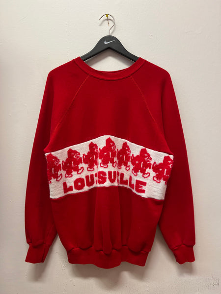Vintage Louisville Cardinals Custom Knit Band Sweatshirt Sz XL