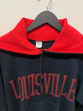 Vintage University of Louisville Cardinals Sweatshirt with Shawl Collar Sz S