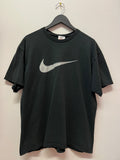 Vintage Nike Large Swoosh Black T-Shirt Sz L