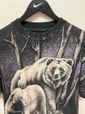Vintage Sunrise Sportswear Bears Front & Back All Over Graphics T-Shirt Sz L