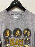 Vintage Black History Faces to Remember Front & Back Graphics T-Shirt Sz XL