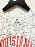 Vintage Louisiana Map T-Shirt Sz L