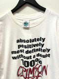 Vintage IU Indiana University absolutely positively most definitely without a doubt 100% Crimson Tide T-Shirt Sz XL