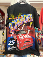 Ken Schrader #25 Bud Racing Nascar Front & Back Graphics T-Shirt Sz XL
