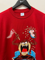 Vintage 1993 IU Indiana Hoosiers Taz Looney Tunes Cheering T-Shirt Sz XL