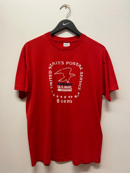 Vintage United States Postal Service U.S. Mail 8 Cents Stamp T-Shirt Sz L