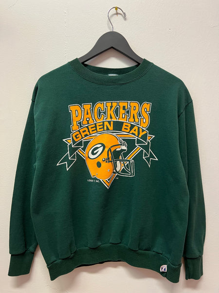 Vintage Logo 7 Green Bay Packers Crewneck Sweatshirt Sz L