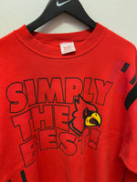 Vintage Louisville Cardinals “Simply the Best” Large Graphics Crewneck Sweatshirt Sz XXL
