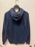 Nike Navy Blue Gray Hood Hoodie Sz L