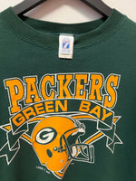 Vintage Logo 7 Green Bay Packers Crewneck Sweatshirt