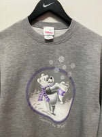 Disney Store Winnie the Pooh Capture the Magic Snowflakes Crewneck Sweatshirt Sz S/M