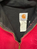 Vintage Red Carhartt Hooded Bomber Jacket Sz M