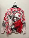 Vintage University of Louisville Cardinals Football Front & Back Graphics Sweatshirt Sz L