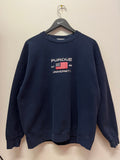 Vintage Purdue University American Flag Embroidered Sweatshirt Sz XL