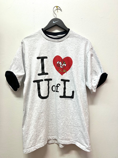 University of Louisville I Love UofL T-Shirt Sz L