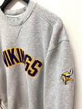 Minnesota Vikings Reebok Embroidered Varsity Sweatshirt Sz L