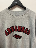 University of Arkansas Razorbacks Varsity Appliqué Letters Crewneck Sweatshirt Sz XXL