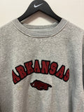 University of Arkansas Razorbacks Varsity Appliqué Letters Crewneck Sweatshirt Sz XXL