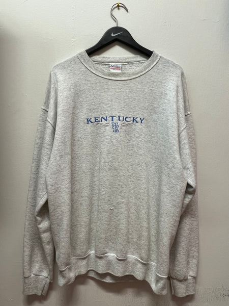 Vintage UK University of Kentucky Gray Embroidered Crewneck Sweatshirt Sz L