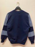 Vintage Nevada Navy Blue Sweatshirt with Denim Appliqué Sz M