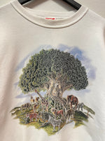Vintage Disney Animal Kingdom Theme Park Tree of Life White Crewneck Sweatshirt Sz M