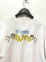 Vintage Saint Louis Rams Embroidered Crewneck Sweatshirt Sz M