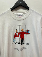 Don Bousquet Cartoon “Believe it or not, some guy from Rhode Island ordered a grinder and a cabinet!” T-Shirt Sz XL