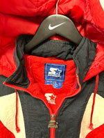 IU Indiana University 1/2 Zip Pullover Starter Jacket Sz S