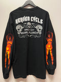 Heaven Cycle Miami Hot Leathers Bikers Long Sleeve T-Shirt Sz XL