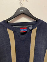 Blue & Khaki Striped Sweatshirt Sz XL