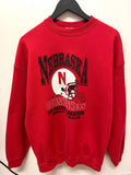 Vintage 1995 Nebraska Cornhuskers Football National Champions Back to Back Sweatshirt Sz XL