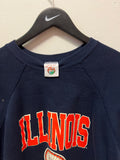 Vintage University of Illinois Fighting Illini Crewneck Sweatshirt Sz XL